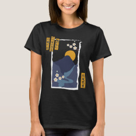 Japans grafisch T-shirt Haiku Plum Blossom en Moon