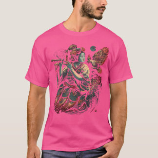 Japans  Graphic Artwork Tengu Goddess Pla T-shirt