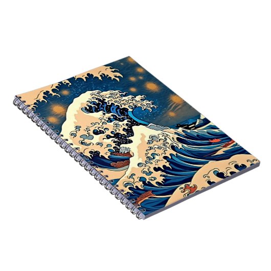  Japans Great Wave Pattern Notitieboek (Rechterzijde)
