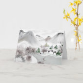 Japans Haiku Art Wenskaart Kaart (Gele Bloem)