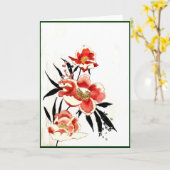 Japans Haiku Art Wenskaart Kaart (Gele Bloem)