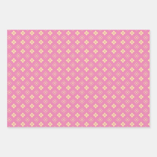 Japans Hanabishi Bloem Patroon Inpakpapier Vel (Voorkant 2)