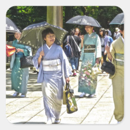 Japans hemelfeest vierkante sticker