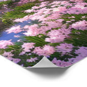 Japans herenhuis omarmd door Sakura Blossoms Poster (Hoek)