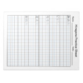 Japans Hiragana Handschrift あ い う え お werkblad Notitieblok (Voorkant)