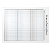 Japans hiragana handschrift blanco oefenblad notitieblok (Voorkant)