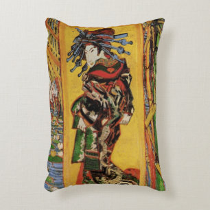 Japans hoesan Oiran door Vincent van Gogh Accent Kussen