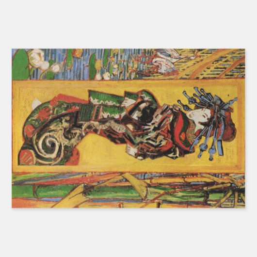 Japans hoesan Oiran door Vincent van Gogh Inpakpapier Vel (Voorkant 3)