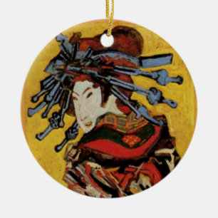 Japans hoesan Oiran door Vincent van Gogh Keramisch Ornament
