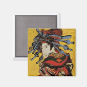 Japans hoesan Oiran door Vincent van Gogh Magneet (Voorkant / Achterkant)