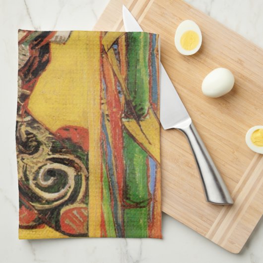 Japans hoesan Oiran door Vincent van Gogh Theedoek (Quarter Fold)