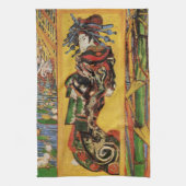 Japans hoesan Oiran door Vincent van Gogh Theedoek (Verticaal)