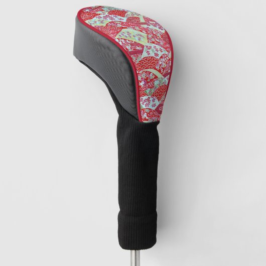 Japans Hoesje van Washington Art Red Floral Golf Golfheadcover (Schuin)