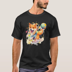 Japans Hond Shiba Inu Sport Spel Bal T-shirt