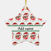 Japans Hondenras kerststerren Keramisch Ornament (Achterkant)