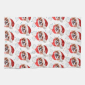 Japans Hondenras kerststerren Theedoek (Horizontaal)