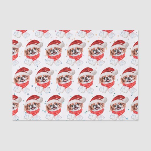 Japans Hondenras kerststerren Tissuepapier (Voorkant)