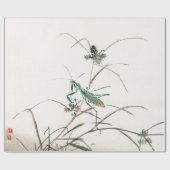 japans houtafdruk van mantis Wrapping Paper Cadeaupapier (Vlak)