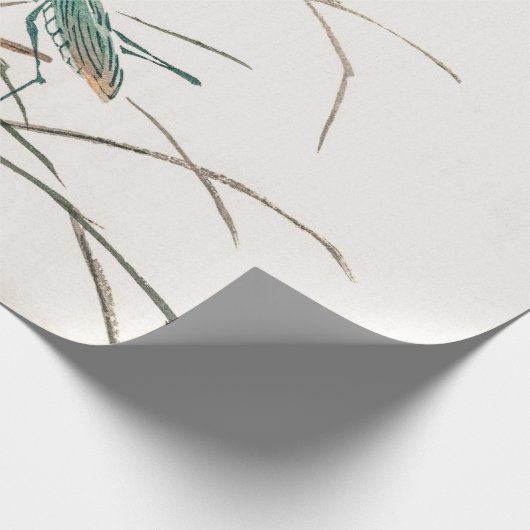 japans houtafdruk van mantis Wrapping Paper Cadeaupapier (Hoek)