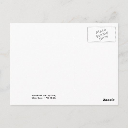  Japans houtblok Briefkaart (Achterkant)