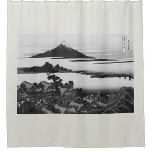 JAPANS HOUTBLOK PRINT Douche Gordijn