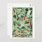 Japans houtblok van groenten door Shigenobu Briefkaart (Voorkant / Achterkant)