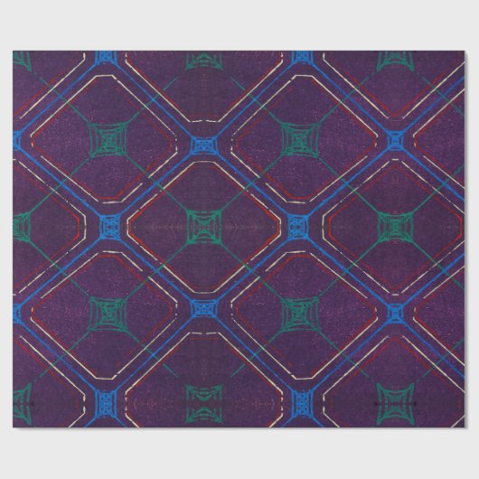 JAPANS HOUTBLOKPATROON IN PRUIMPAPIER CADEAUPAPIER (Vlak)