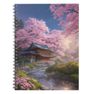 Japans Houten Huis aan de Riverside Notitieboek