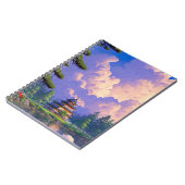 Japans houten kasteel bij het betoverende meer notitieboek (Linkerzijde)