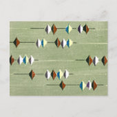 Japans houtsnede textiel briefkaart (Voorkant)