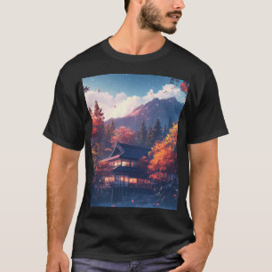 Japans huis in de bergen t-shirt