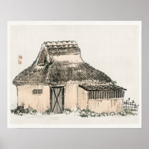 Japans huisje van Kono Bairei (1844-1895) Poster