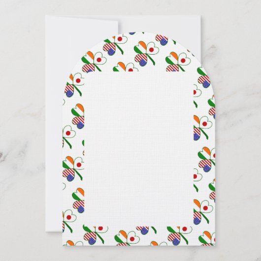 Japans Iers VS Shamrock Family Reunion Kaart (Achterkant)