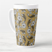 Japans Indigo Goud Karper Folk Patroon Latte Mok (Linkerhoek)