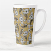 Japans Indigo Goud Karper Folk Patroon Latte Mok (Rechts)