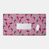 Japans Indigo Roze Karper Folk Patroon Bureaumat (Keyboard & Muis)