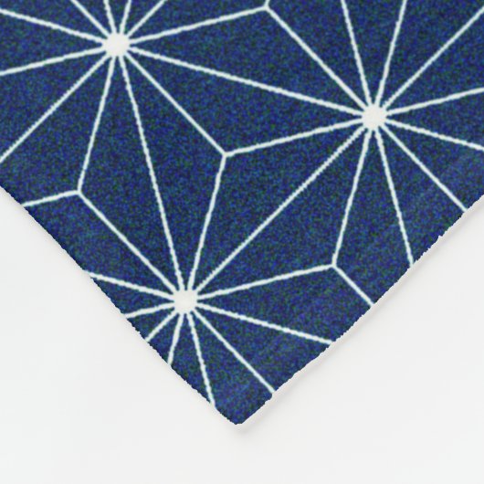 Japans indigoblauw fleece deken (Hoek)