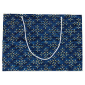 Japans indigoblauw groot cadeauzakje (Achterkant)