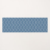 Japans Indigoblauw Kimono-patroon Yogamat (Achterkant (horizontaal))