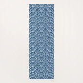 Japans Indigoblauw Kimono-patroon Yogamat (Achterkant)