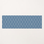 Japans Indigoblauw Kimono-patroon Yogamat (Voorkant (horizontaal))