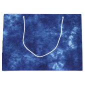 Japans indigokleurblauw groot cadeauzakje (Voorkant)