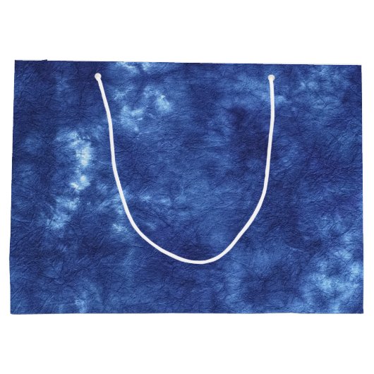 Japans indigokleurblauw groot cadeauzakje (Achterkant)