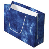 Japans indigokleurblauw groot cadeauzakje (Voorkant Gekanteld)