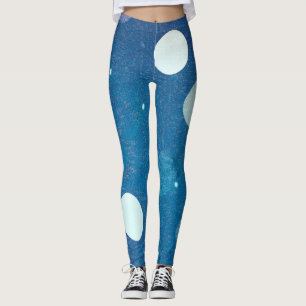 Japans indigokleurblauw leggings