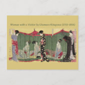 Japans ingewikkeld kimono patroon & vrouwen briefkaart (Voorkant)