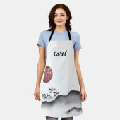 Japans inkt kunst Japans landschap afdrukken Schort (Gedragen)