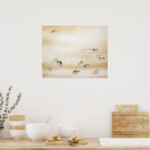 Japans inktschilderij "Een fijne dag" Poster (Keuken)