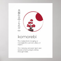 Japans Inspirerend woord, Komorebi Wall Art