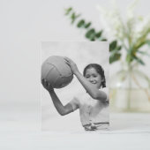 Japans interneringskamp Volleyball WWII Briefkaart (Staand voorkant)